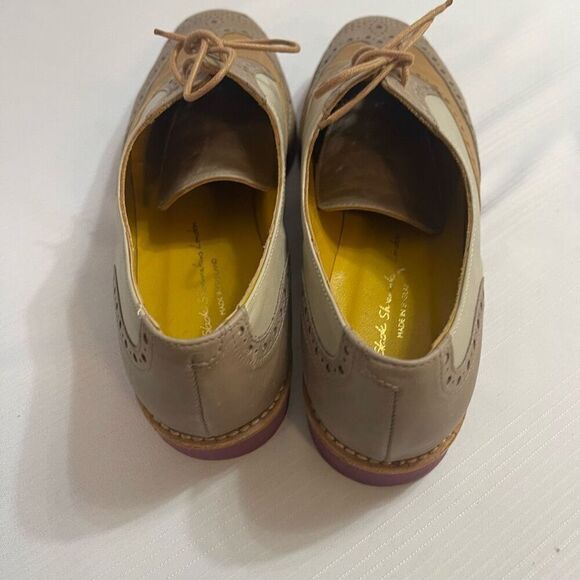 T&F Slack Shoemakers Oxford Shoes Size 38 1/2 US 8 - Picture 3 of 9